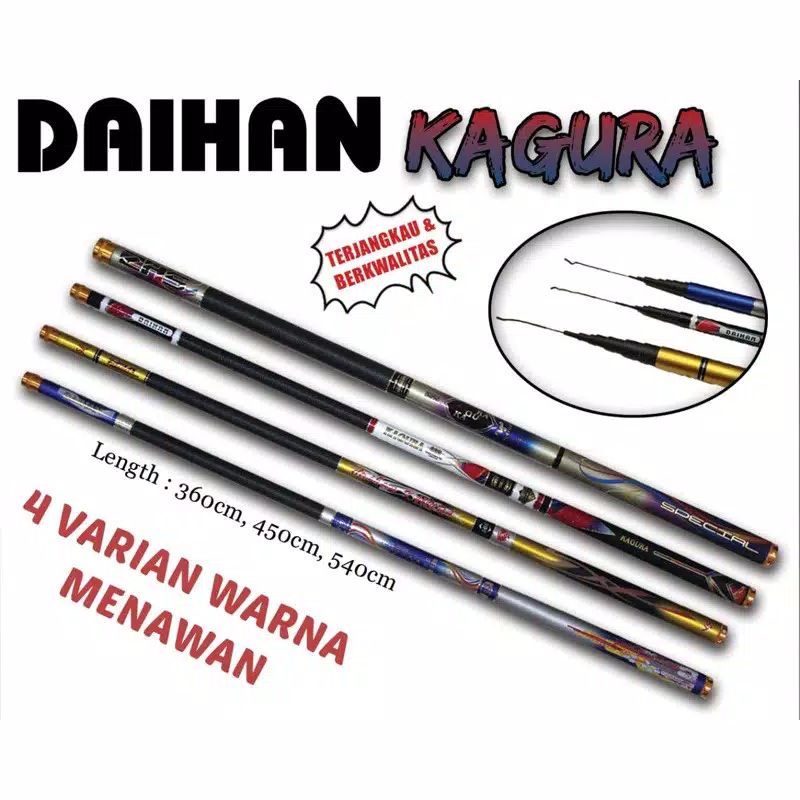 joran tegeg karbon Daihan Kagura & set kolong 540 630