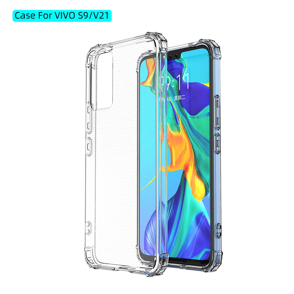 Anticrack Vivo V21 4G V21 5G Silikon Case Bening Transparan Lembut Lentur