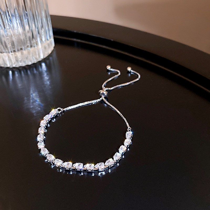 Gelang zircon Bahan S925 silver Tahan Air Tidak Karat Untuk Wanita