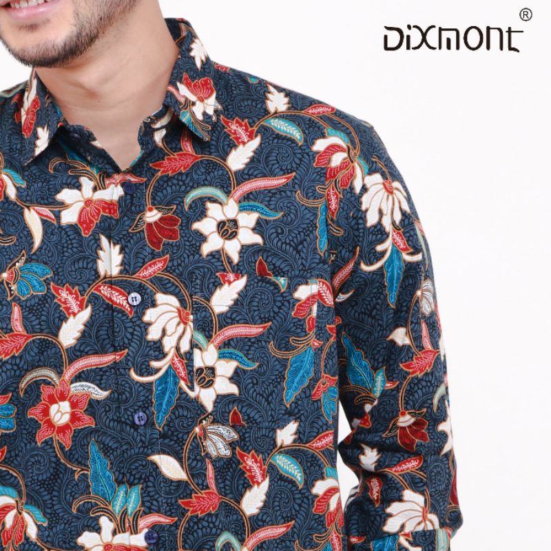 Dixmont Kemeja Pria Batik Panjang Hem BL02221