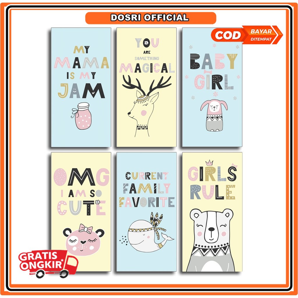 [NEW] Hiasan Dinding Tema Girl Wall Decoration 15cm x 30cm