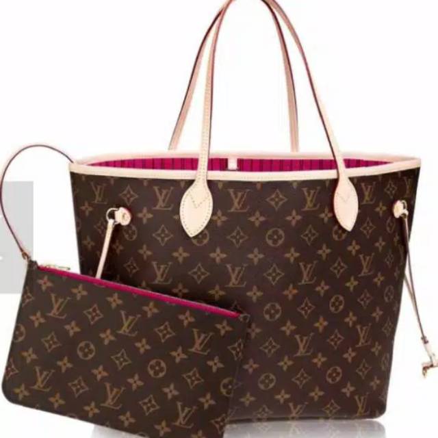Tas lv louis vuitton neverfull mm asli