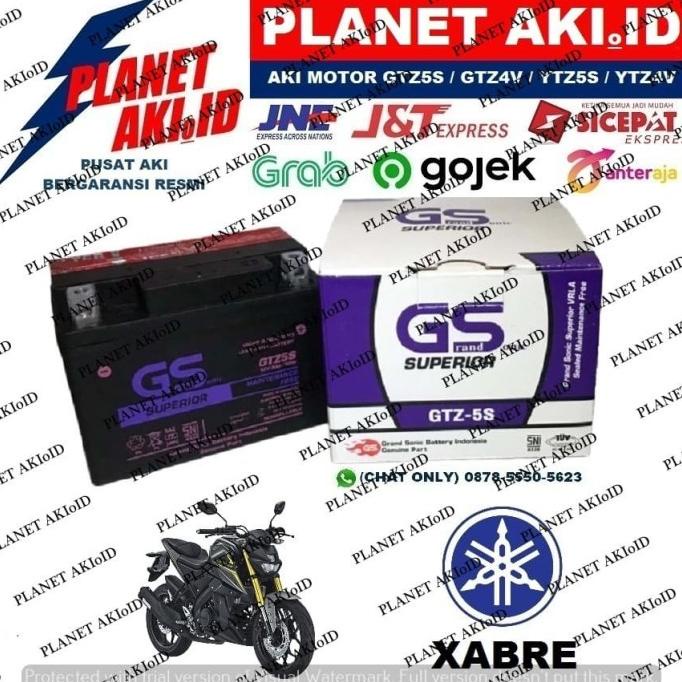 Aki Motor Yamaha Xabre GTZ5S GS Y Accu Kering MF planeta76 Juara