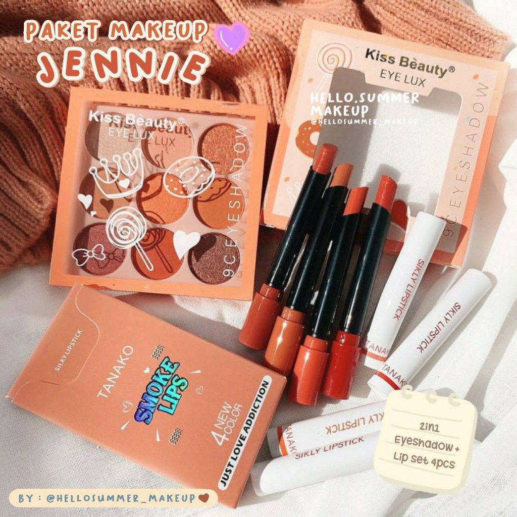 [ORI THAILAND] Paket Makeup JENNIE Eyeshadow &amp; Lip Set