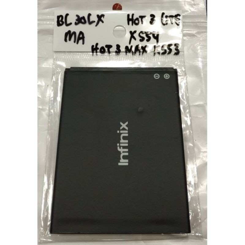 INFINIX BL-30LX / HOT 3 LITE / X554 / HOT 3 MAX / X553 , BL-49FX / X650 , INFINIX X622 / X623 / HOT S3X / BL-39JX , NOTE 11 / X663 / BL-49KX baterai battery batle batt