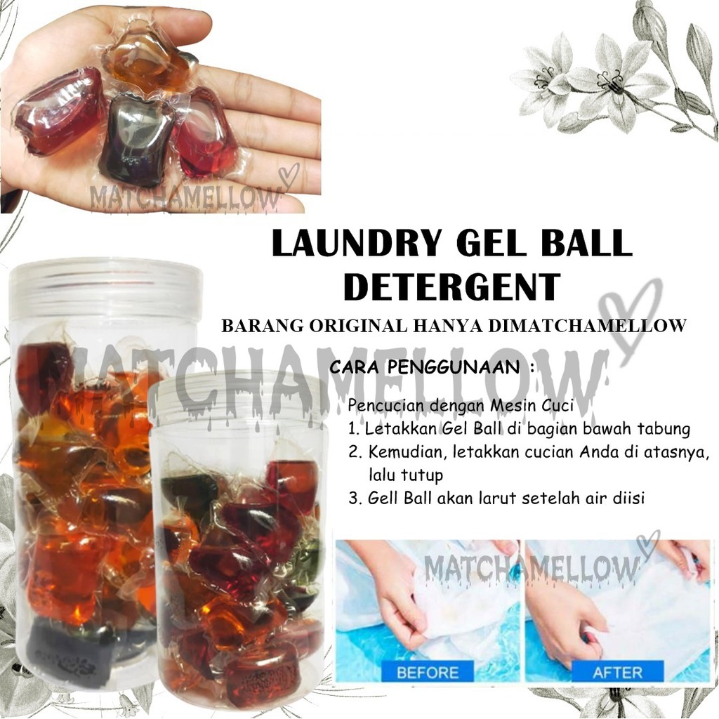 ❄️MATCHA❄️ LAUNDRY GEL BALL DETERGENT - SABUN CUCI BAJU BENTUK GELL KAPSUL