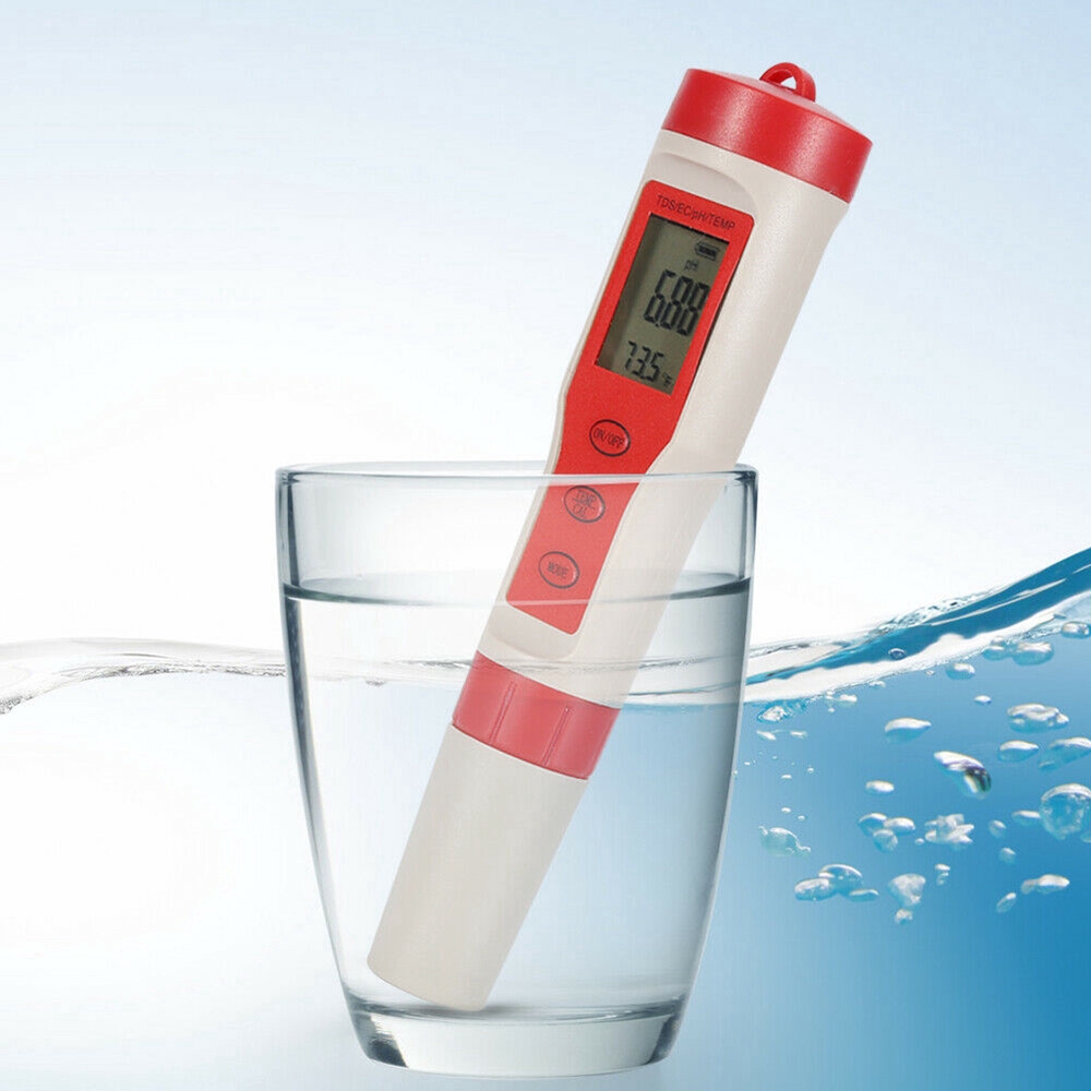 ✫〖ready to ship/COD〗✫ 4 in 1 PH / EC / TDS / TEMP Meter Uji Digital LCD Monitor Kualitas Air