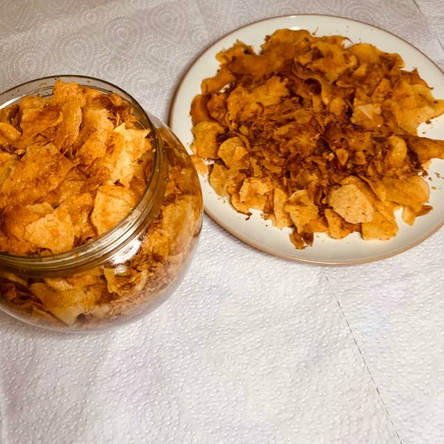 

keripik kentang ebi & bawang goreng endeuss