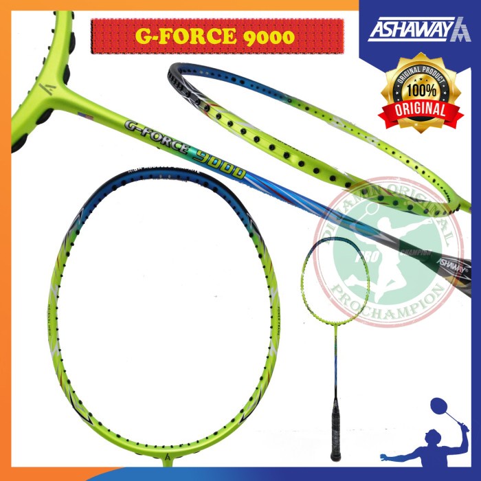 NEW ASHAWAY G FORCE 9000 RAKET BADMINTON ORIGINAL
