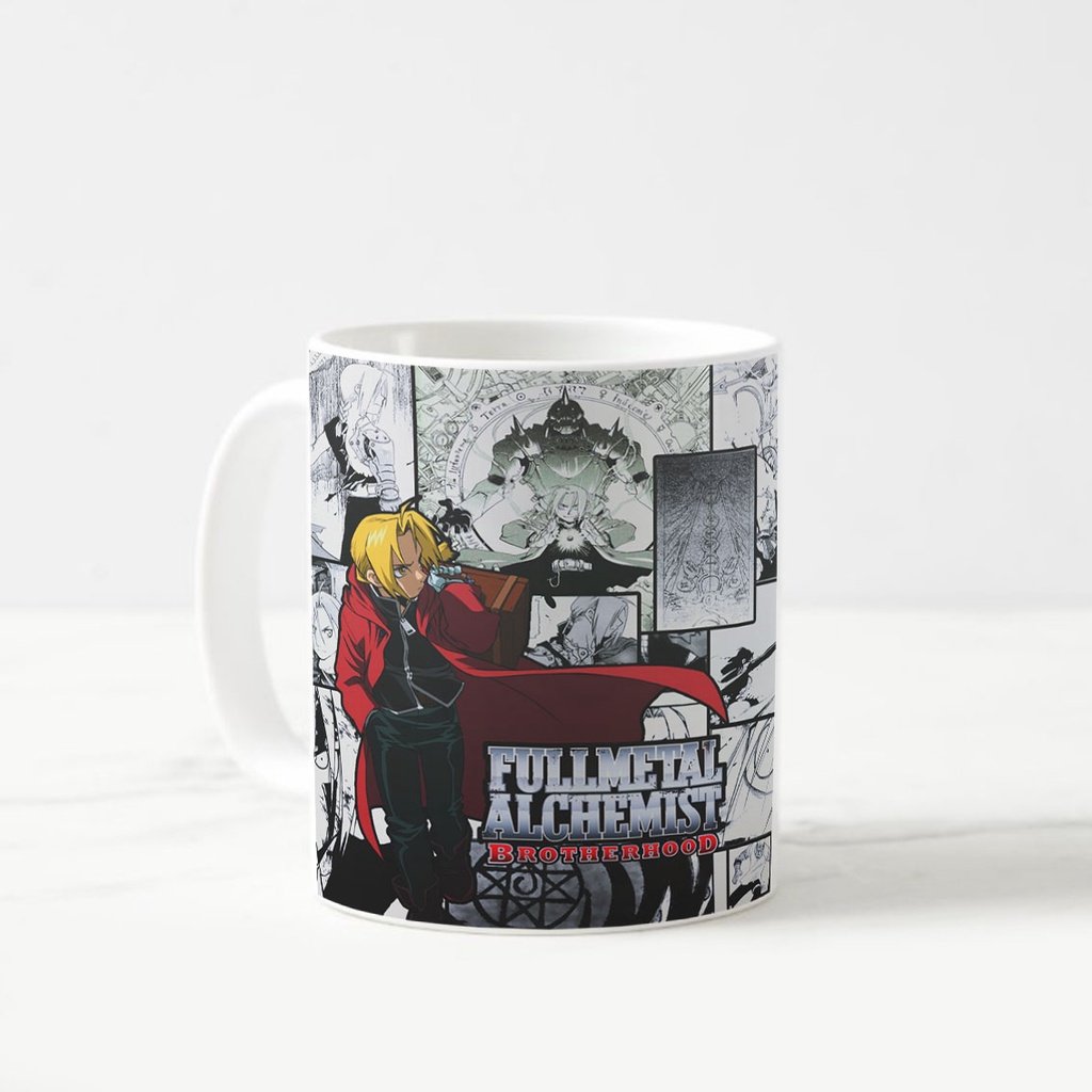 Mug Keramik Fulmetal Alchemist Edward Elric Alphonse Elric Comic