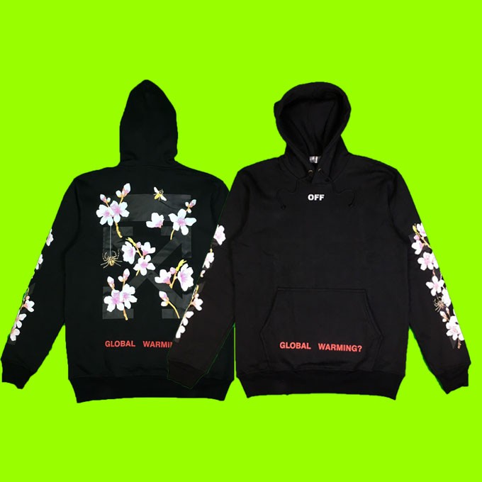 HOODIE OFF WHITE SAKURA PERFECT HIGH 1:1 MIRROR QUALITY