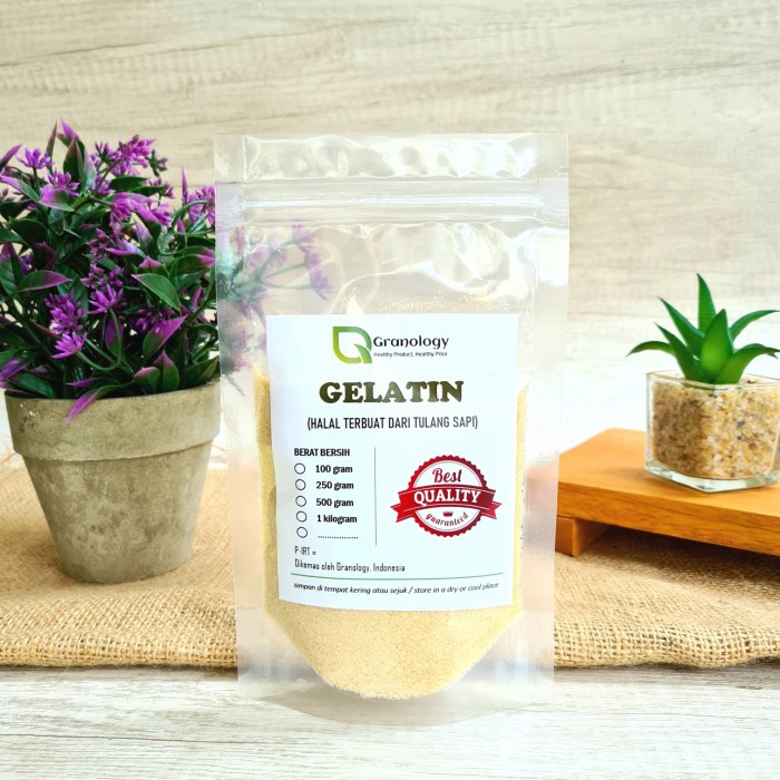 

Gelatin Bubuk Halal Premium Import (100 gram) by Granology