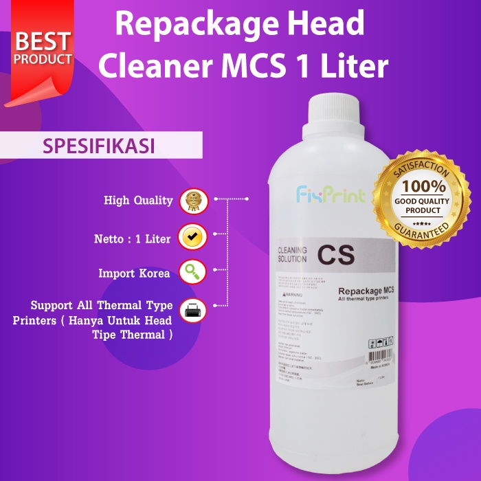 HEAD CLEANER TCS 1 LITER CAIRAN PEMBERSIH HEAD CARTRIDGE EPSON CANON HP