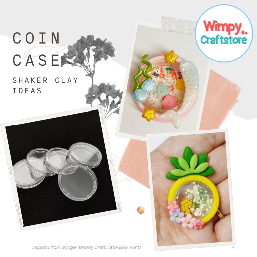 Coin Case Capsule Holder Shaker Locket Tempat Kotak Emas Logam Mulia