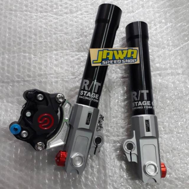 shok rt stage 6 copy ori braket kaliper 2P big logo universal