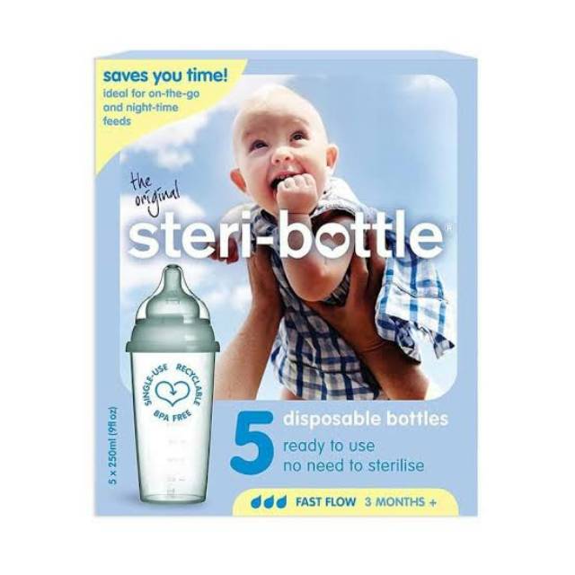 STERI BOTTLE isi 5pcs Botol Bayi Sekali Pakai