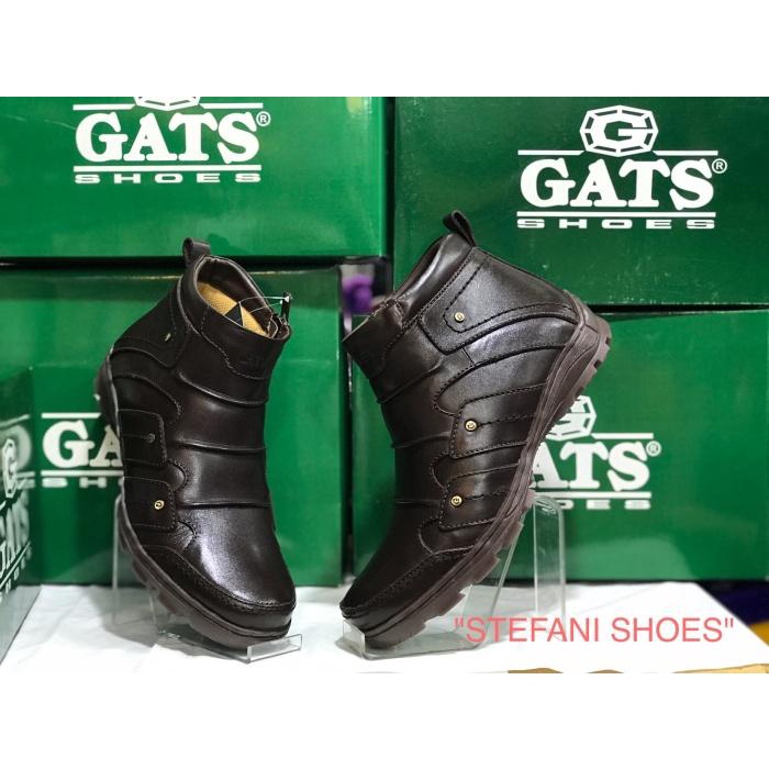 Sepatu Boots Kulit Pria Original Gats Warna Coklat