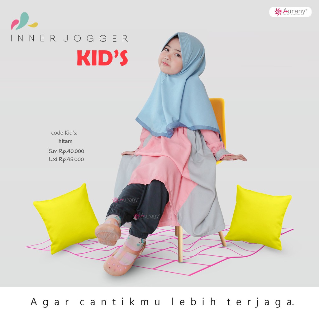 Celana Inner Anak AURANY Legging Dalaman Gamis Leging KIDS Model JOGGER