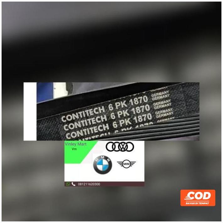 Fanbelt 6Pk1870 Bmw N42 N46 E46, E90, E87, E84, E83 2.0 Merk Contitech Kode 283
