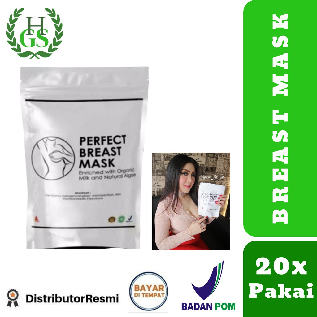 "PERFECT BREAST MASK" Masker Serum 20x Pakai Pembesar dan Pengencang Payudara Herbal
