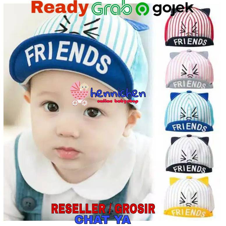 TOPI ANAK UNISEX MOTIF FRIEND  IMPOR HIGH QUALITY 1-4 thn