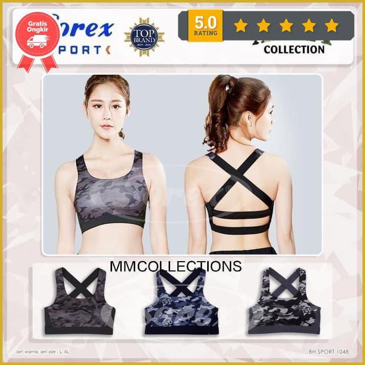 Bra Sports Bra Army Silang Yoga Senam Bh Olahraga Sorex 1048 Limited