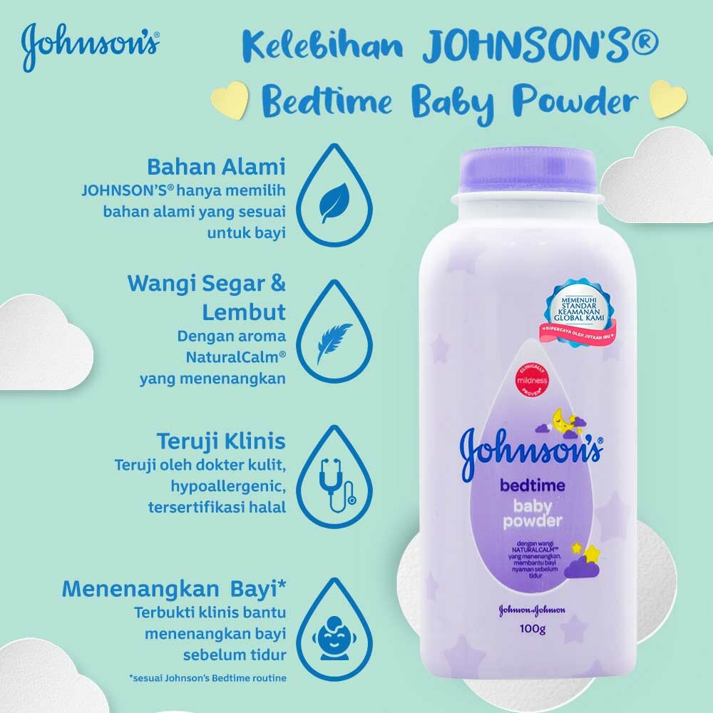 Johnson's Baby Powder Bedtime Bedak Bayi Tabur 75+25 gram