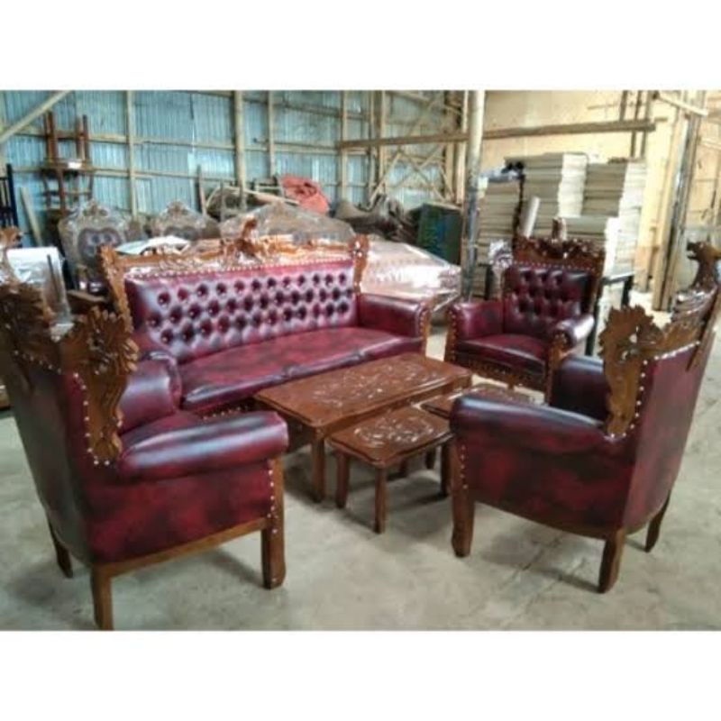 SOFA GARUDA JATI JEPARA 3111+MEJA