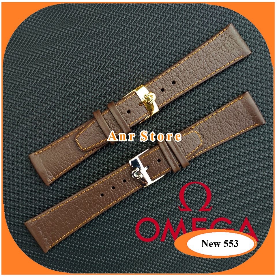 Tali Jam Tangan Kulit Omega Seamaster 20 mm Dark Brown