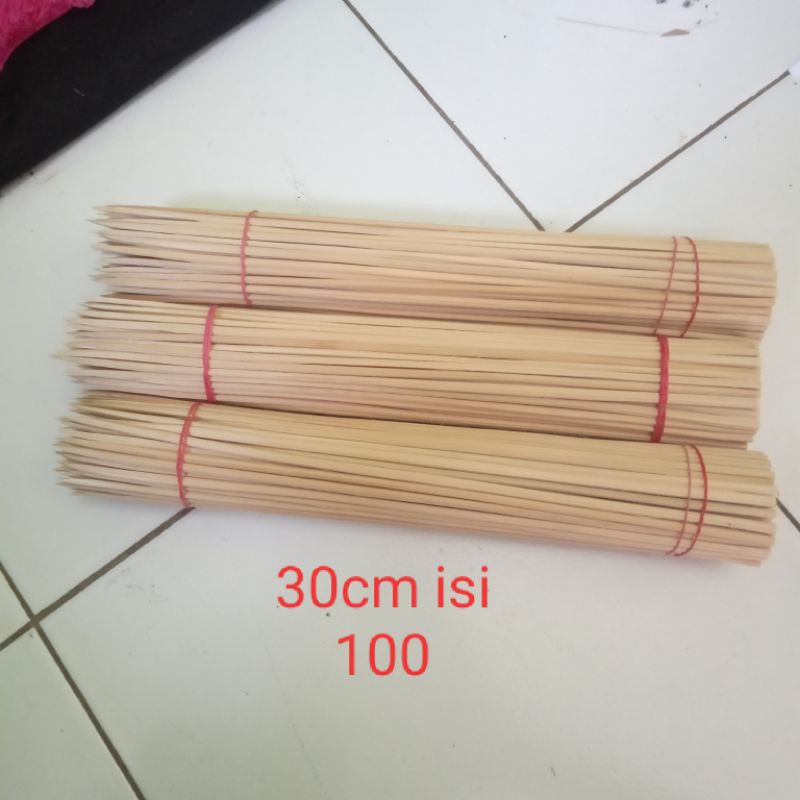 Tree Am Pm (100Pcs) Tusuk Buket 30Cm Runcing,Bahan Buket, Buket Bunga,Bunga Uang,Penyangga Buket,