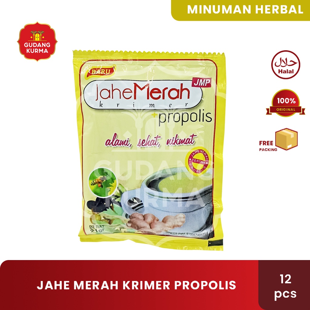 

Jahe Merah Krimer Propolis 21gr 12 Sachet Renceng