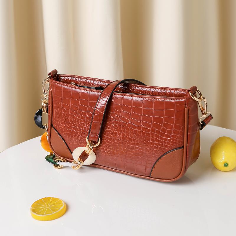 Tas bahu wanita zraa croco sellica tali kombinasi import#016