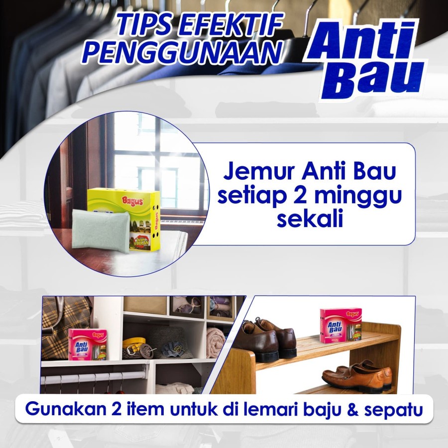 Penyerap / penghilang bau Bagus Anti Bau Lemari 50 gram