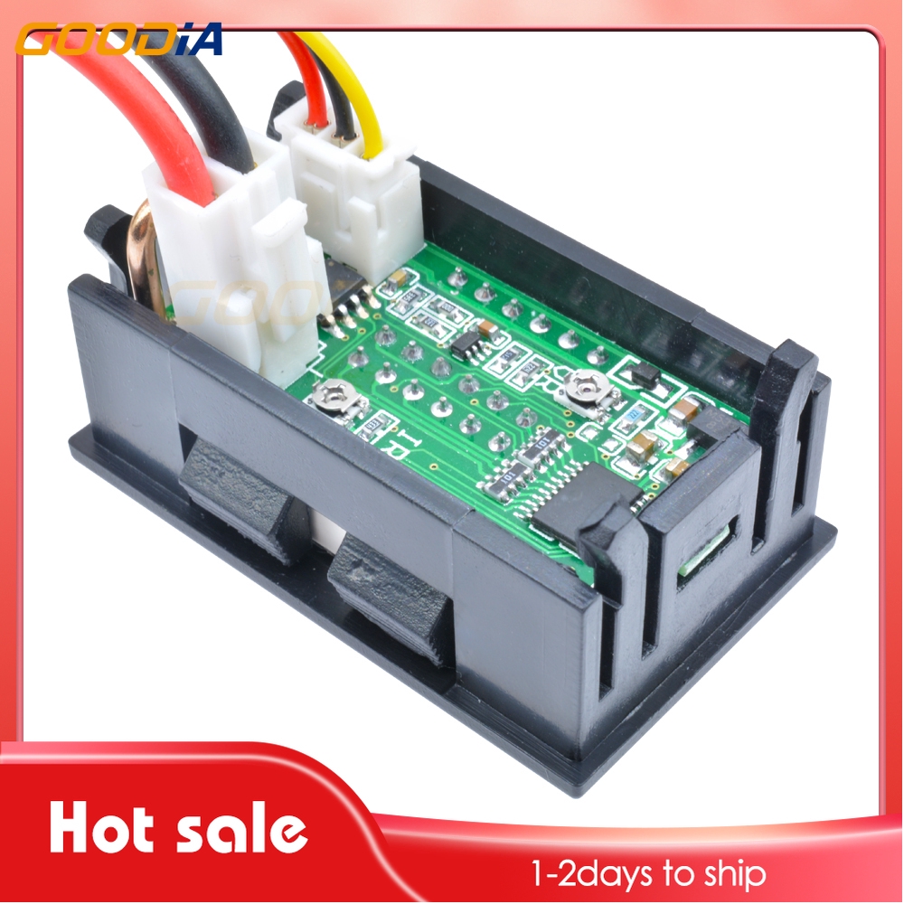 Voltmeter Ammeter Digital Dc 0-200v 10a Dengan 4 Bits 5 Kabel