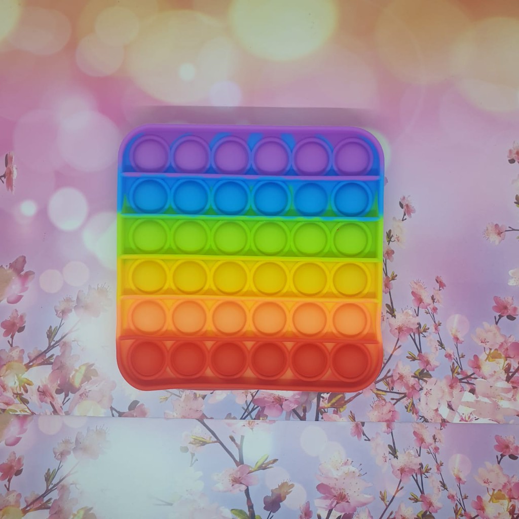 8T NEW FIDGET POP IT MURAH POP IT RAINBOW POP IT VIRAL TIKTOK-KOTAK RAINBOW