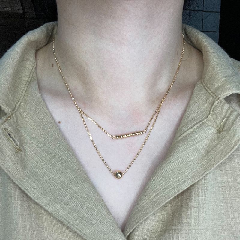 New Collection Kalung Double Layer by Millie Molly Emas Asli Kadar 375/8k Trendy