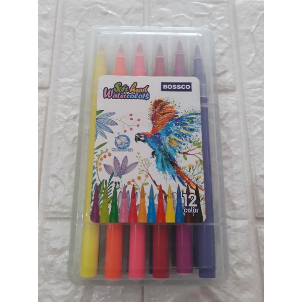 

Spidol kuas bossco 12W watercolors/spidol kuas 12 warna