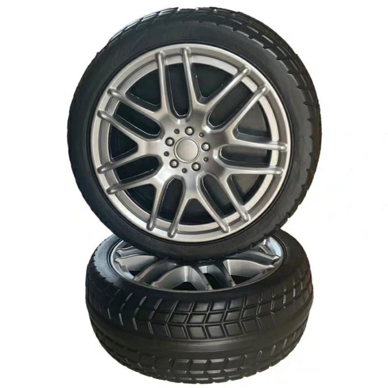 Roda Mobil Mainan Aki Anak Pliko BMW PMB Diameter 28cmx10xm Full Karet Ban Mobil Mainan Aki