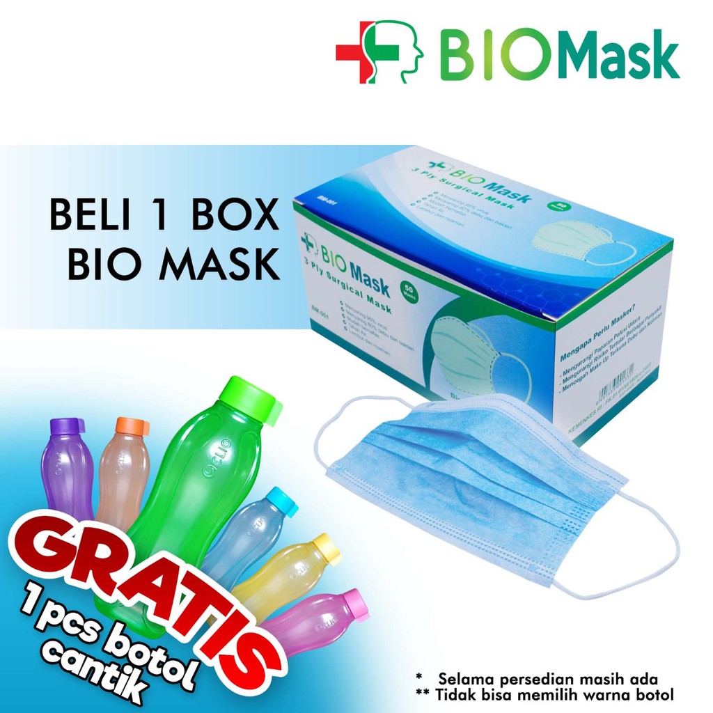 

MONTANA BUNDLING!!! Beli 1Box Masker BIOMASK Free 1Pcs Tumbler