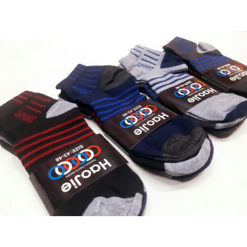 kaos kaki pendek import [ isi 3pcs ] kaos kaki motif bahan terylene adem dan lembut