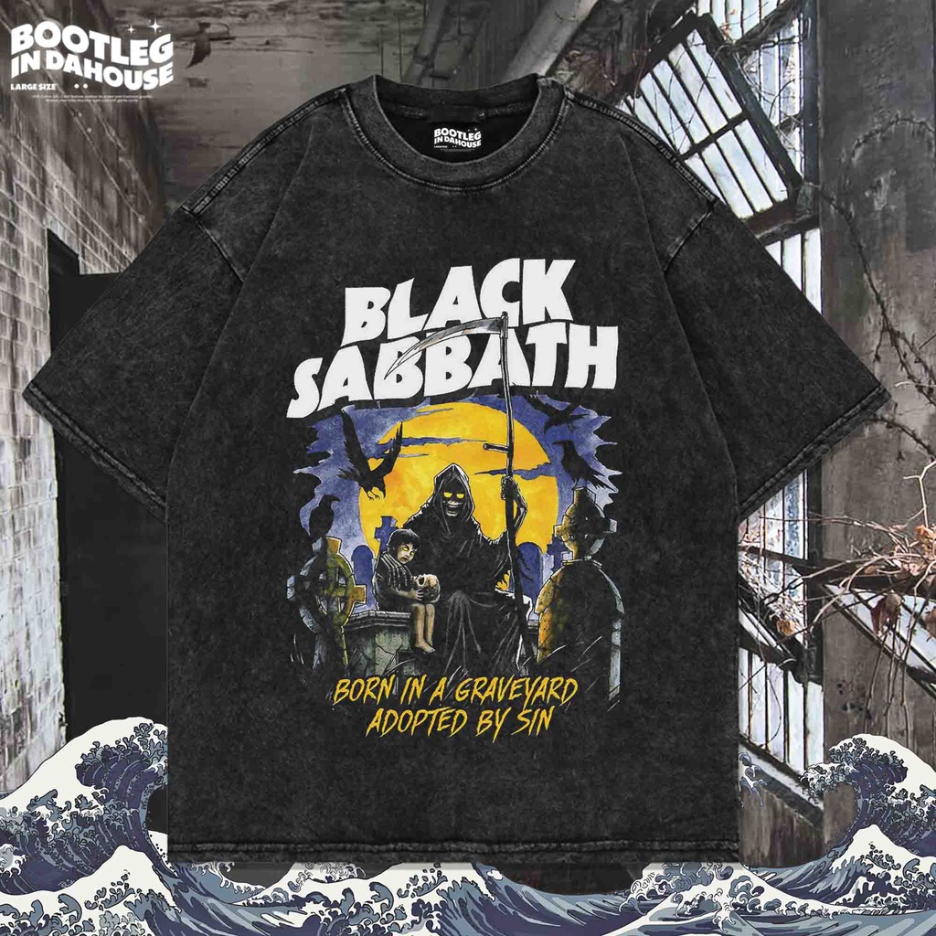 KAOS BLACK SABBATH OVERSIZE WASHING VINTAGE TEE | OVERSIZE WASHED T-SHIRT | KAOS OVERSIZE | KAOS WAS