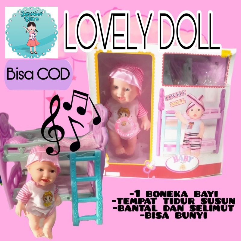 Mainan Baby Lovely Doll/Mainan Boneka Bayi/Hadiah Ulang Tahun/Kado Ulang Tahun/Mainan Bayi Lucu/Mainan Bayi Komplit/Gift Ulang Tahun