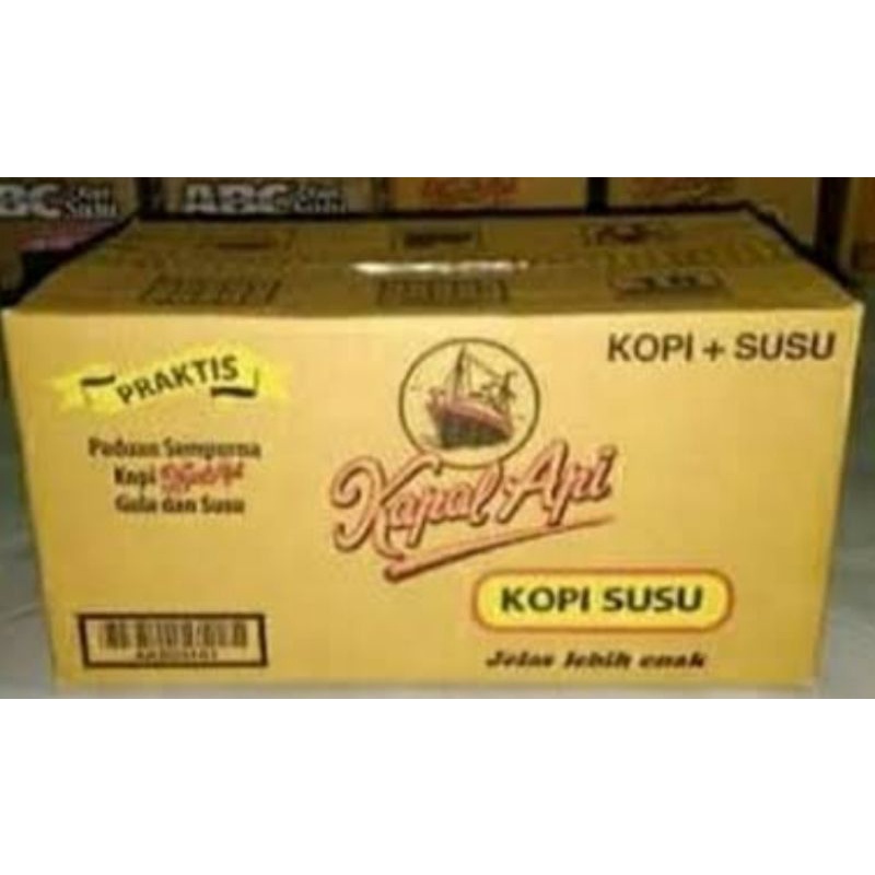 Kopi Kapal Api susu 1 dus isi 12 renceng