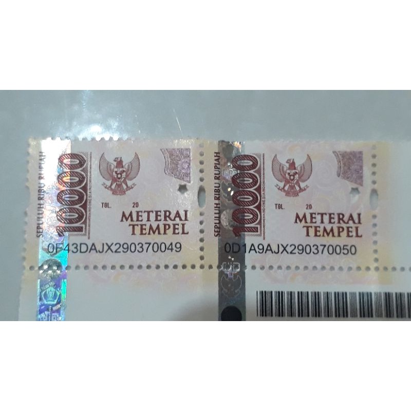 

Meterai 10.000 / Materai Tempel