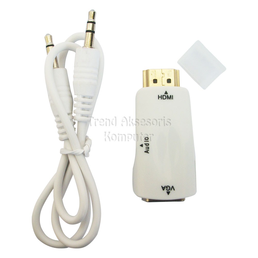 Trend-Universal Dongle Converter HDMI Male to VGA Adaptor Female Plus Audio 3,5mm