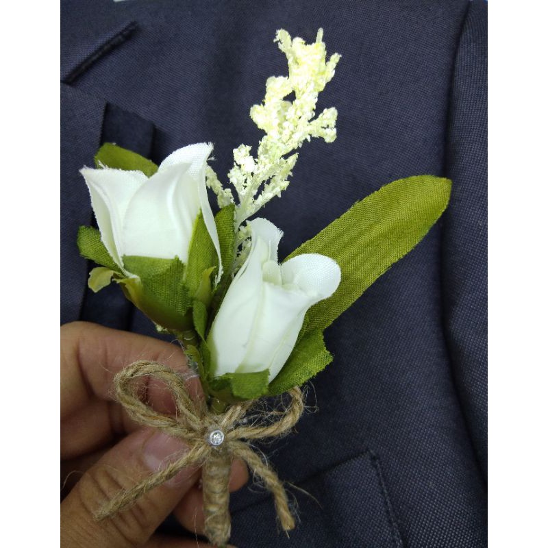 KORSASE BUNGA JAS PENGANTIN BROS PANITIA BUNGA MAWAR PUTIH MAHAR  RUSTIC