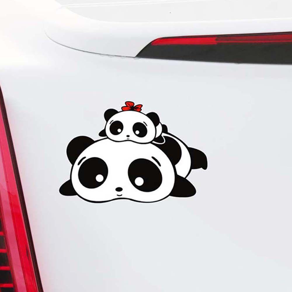 LANFY Panda Stiker Mobil Lucu Tahan Air Aksesoris Styling Mobil Stiker Hias Goresan Mobil Memblokir Pintu Mobil Body Dekorasi