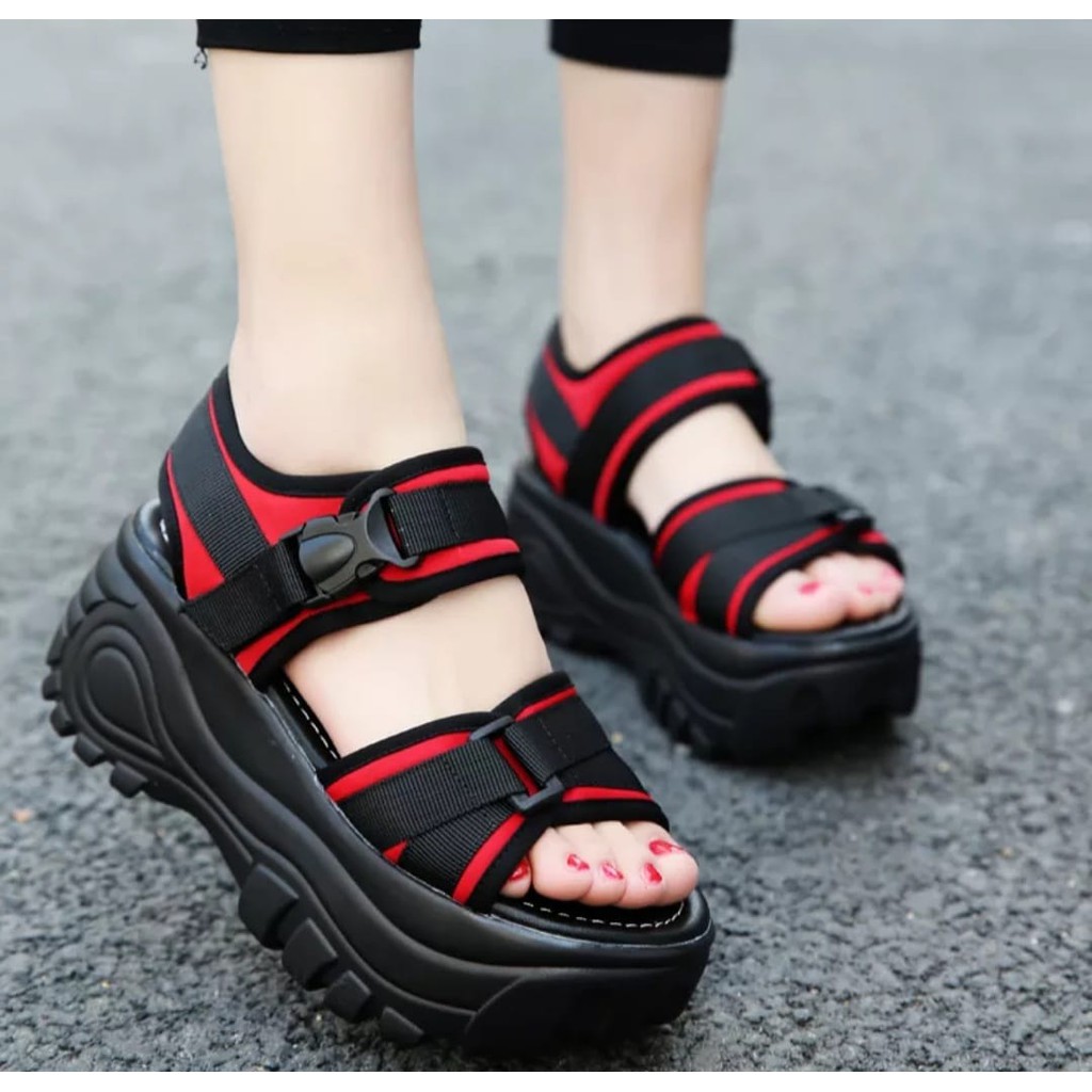 Alea Sandal Tali Wanita Wedges Tinggi FS250