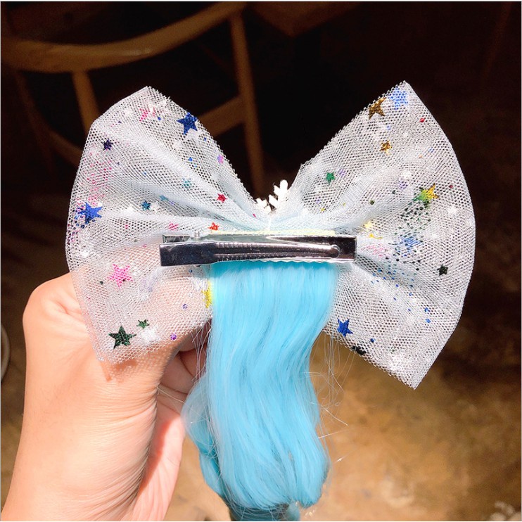 Jepit Rambut Unicorn Frozen Model Rambut Palsu Wig Anak Perempuan