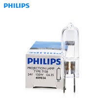 Lampu Halogen Kacang / Tusuk / Proyektor Philips 24 Volt (24V / 24 V) 150 Watt (150W / 150 W) 7158